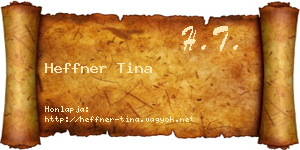 Heffner Tina névjegykártya